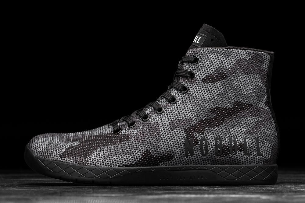 Baskets Montantes NOBULL Femme Noir Camouflage - Chaussures NOBULL High-Top Superfabric,France (4768